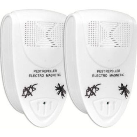 Lot de 4 répulsifs anti-nuisibles à ultrasons - idéal pour les souris et les rats, efficace contre les cafards, les fourmis, les moustiques, les mouches, les araignées et les mites. (1/4)