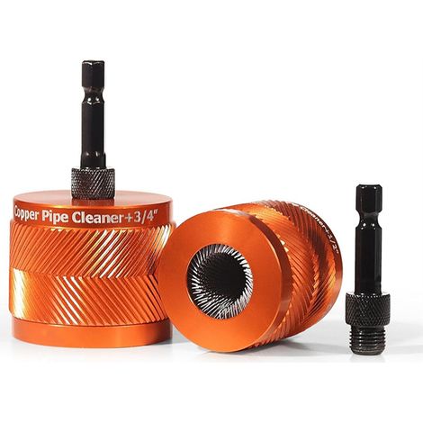 Brosse de nettoyage pour bornes de batterie orange 1/2" et 3/4" pour tuyaux en cuivre et outils électriques