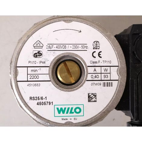 Wilo – Circulateur pompe de circulation pour chauffage – Moteur à rotor noyé IP44 – 230V 50Hz – Débit régulier et fiable