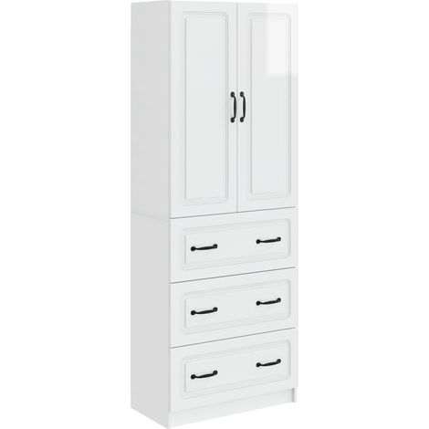 Set di armadi 2 pcs Bianco Lucido 66 x 34,5 x 87 cm vidaXL
