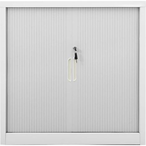 Armadio con Ante Scorrevoli Grigio 90x40x90 cm in Acciaio DAS353773 (1/5)