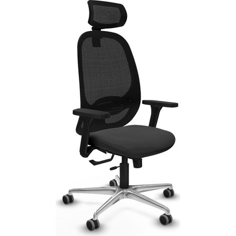 Chaise de bureau piqueras y crespo Cilanco gris foncé aluminium (1/2)