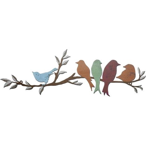 25 cm Art mural métal coloré, décoration murale pour jardin extérieur maison (1/5)