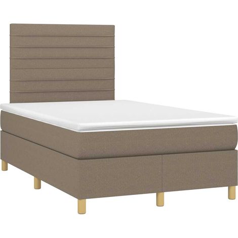 Maison Exclusive - Sommier à lattes de lit avec matelas taupe 120x190 cm tissu