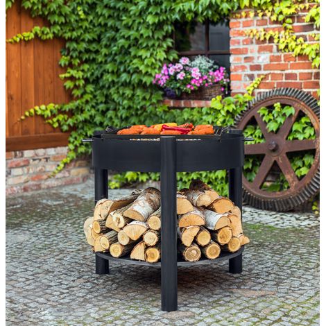 Montana High Fire Bowl - Steel - L80 x W80 cm - Black