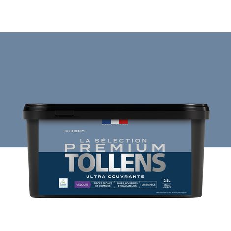 Tollens - Peinture intérieure couleurs - La Sélection Premium Velours - Ultra Couvrante - Bleu Denim 2,5 L - 30m²