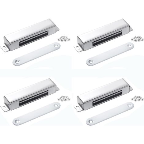 Magnetschnapper - Porte Magnetique Pour Armoire - Fixation Par Vis - 8 Pièces - Avec 32 Vis M4x16 mm (1/5)