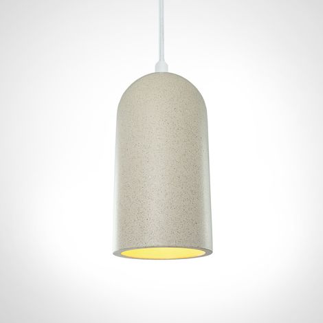 Paco Home Pendelleuchte, E27, Lampe Für Wohnzimmer Esszimmer Küche, Höhenverstellbar  Beton-Sandstein-Weiß,  ohne Leuchtmittel