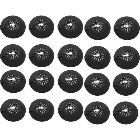 20 Pièces Cache Tuyau Radiateur,Colliers De Pipe Plastique Cache Tuyau Radiateur Rosace À Clapet En Plastique Cache-Tuyaux De Chauffage,Rosaces Pour Radiateur Pour 8-30 Mm De Tuyaux D'eau(Noir) (1/5)