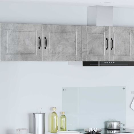 vidaXL Wall Cabinet PORTO 2 pcs Concrete Grey Engineered Wood (1/5)