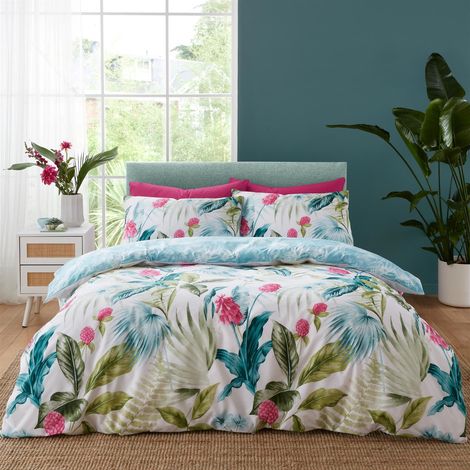 Catherine Lansfield Duvet Cover Set Bedding Bed Set Aruba Floral Double