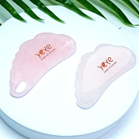 Piedra Gua Sha para masaje y relajación Afrodita - Cuarzo rosa (1/5)