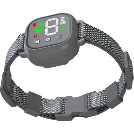 Collier anti-aboiement automatique pour chien, contrôle intelligent, 4 modes, étanche et rechargeable, convient aux grands et petits chiens, noir (1/4)