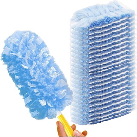 30pcs recharges de plumeau double face 360° avec 1 manche, Plumeau électrostatique jetable, pour Swiffer (1/5)