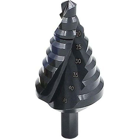 foret étagé pour nitruration hélicoïdale fraise multi-trous 10mm-45mmtotal 8 étapes tailles de trous coupe, agrandissement, tôle, PCV, travail du bois (1/5)