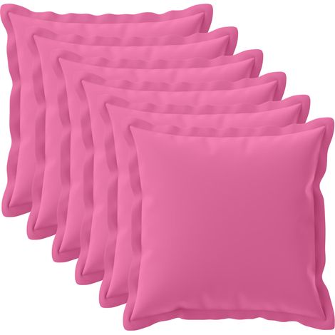 vidaXL Funda de almohada 6 uds. HOUTEN Rosa 80 x 80 cm Poliéster (1/2)