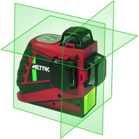 Grüner 3D Selbstnivellierender Laser - 40 m Reichweite, Genauigkeit ±2 mm / 10 m - JUNIOR - METRICA - 61415M