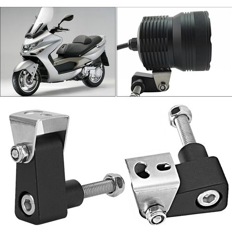 2 supports de phares LED modifiés en alliage d'aluminium noir pour moto Xciting 250 300 (1/5)
