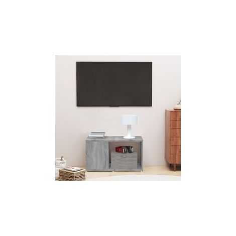 Meuble TV Sonoma gris 60x24x32 Bois d'ingénierie (1/5)
