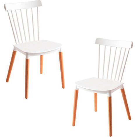 Packs Sillas Comedor - Pack 2 Sillas Leka - Blanco (1/5)