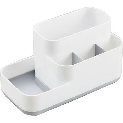 Organizzatore da scrivania grigio a 5 scomparti - Per riporre articoli da ufficio - Design moderno - Per ufficio e casa (1/5)