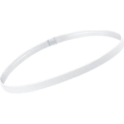 Bandeau sportif fin antidérapant avec grip silicone, serre-tête élastique anti-transpiration pour hommes et femmes, football, basketball, tennis, blanc (1/5)