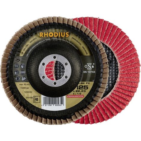 Rhodius 210182 LSK FK Fächerschleifscheibe Durchmesser 125 mm Bohrungs-Ø 22.23 mm Edelstahl 1 St. (1/5)
