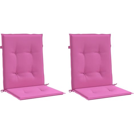 Lowback Chair Cushions 2 pcs Pink Fabric vidaXL (1/2)
