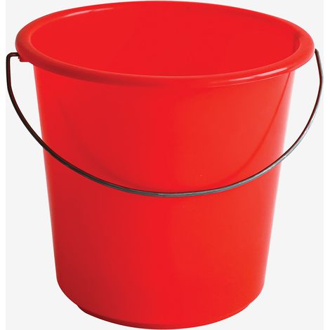 Seau rond léger anse acier 5 L - rouge - Gilac