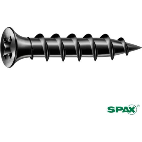 Vis Placo SPAX Tête Trompête Phillips 5.5X38 Acier Phosphaté Noir (Placo / Placo) (1/2)