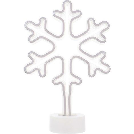 Lampes de bureau, cadeaux pour les bas de Noël, décorations pour sapin de Noël, veilleuse néon flocon de neige (1/5)