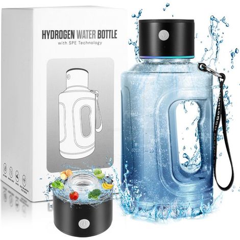 Generador de agua hidrogenada, botella de agua hidrogenada USB de 1500 ml, generador de iones portátil, un regalo para el hogar o la oficina. (1/4)