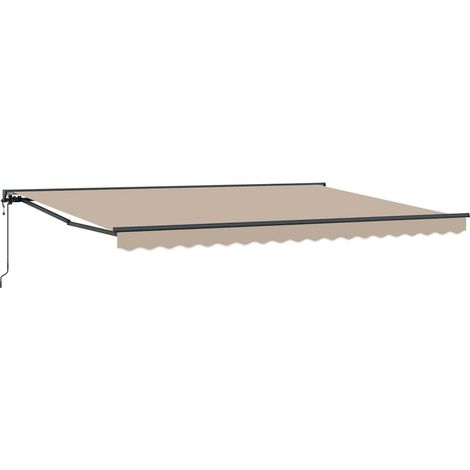 Einziehbare Markise Beige 450x300 cm Stoff vidaXL (1/5)
