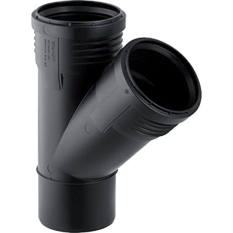 Braga 45° di colore nero Silent-PP - Geberit