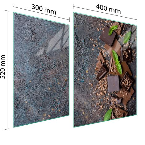 PLACA PROTECTORA DE VIDRIO PARA ESTUFA 70x52 CHOCOLATE (1/5)
