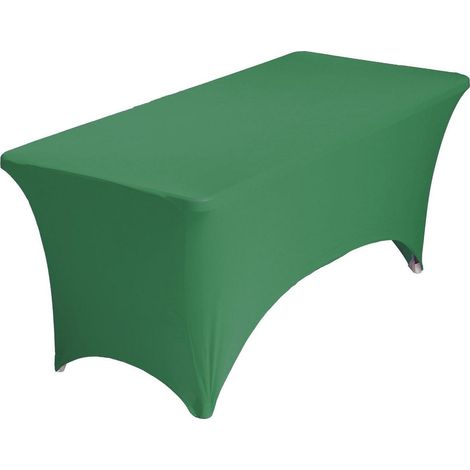 Spandex Tischdecke rechteckig 183x76x76 cm Grün, waschbar, knitterfrei
