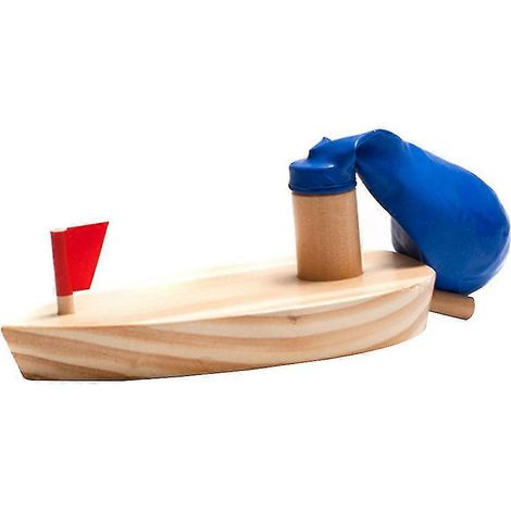 Bateau en bois à ballon, jouet de bain pour enfants, cadeau d'anniversaire (1/5)