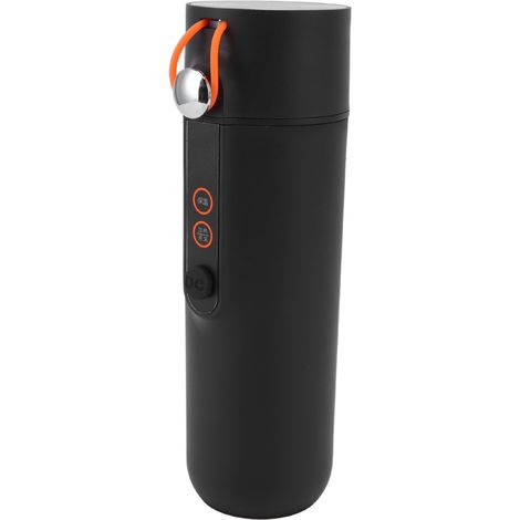Mug chauffant 460 ml, isolation thermique 12 h, acier inoxydable, idéal pour les voyages et la voiture, compatible allume-cigare 12 V/24 V, noir (1/5)
