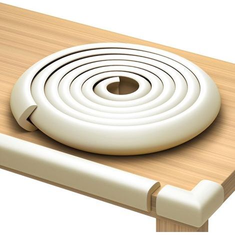 Protections d'angle et de rebord pour meubles de 5 mètres Rembourrage en mousse de protection Pare-chocs avec 10 coins adhésifs de sécurité enfants Kit mousse pour tables, cheminées et plans de tra (1/4)