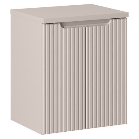 Ensemble Meuble Vasque 2 portes et Plateau L 50 x P 40 x H 59,5 cm - Astral - Beige crème - Livraison gratuite