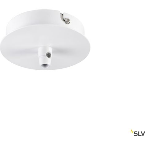 Patère FITU intérieure 1 passe-fil ronde blanc - SLV - 132601