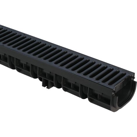 1ml caniveau PP XL13+Grille PP B125 130X1000mm