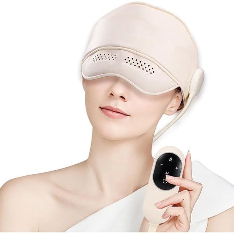 Drücken Sie den Kopfmassager und den Augenwärmer zusammen der elektrische Migräne-Linderungsstecker-Massager hilft mit 4 Kompressionsmodi und 3 Heizstufen. (1/5)