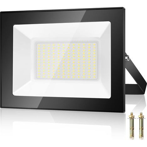 100W Outdoor LED Floodlight, 10000LM 7000K Outdoor Spotlight, 144 Chips IP67 Waterproof Cool White LED Security Lighting, Outdoor Light Fixture for Patio, Garage, Garden, Terrace, Factory (1/5)
