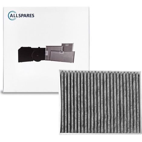 Filtro de carbón de larga duración AllSpares compatible con Oranier P220 (220 x 220 x 50 mm)