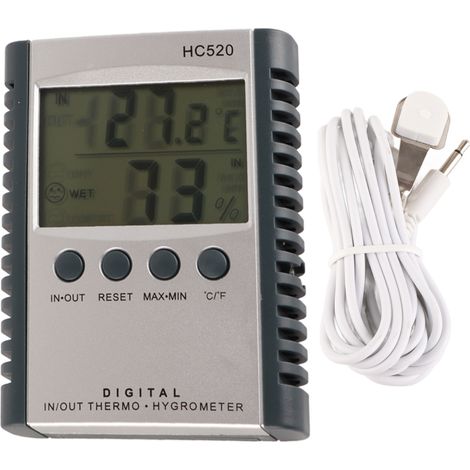 Digitales LCD-Thermometer-Hygrometer für den Innen- und Außenbereich (1/5)