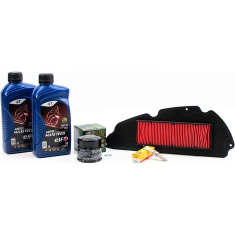Kit Révision Filtres Bougies pour HONDA NSS FORZA 300 de 2018 à 2020 - ELF MOTO 4 MAXI TECH 10w30 2L