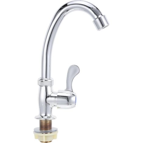 Robinet de Cuisine Vertical Plastique Robinet de Lavabo à Montage sur Plan de Travail Mitigeur Réglable à Installation Manuelle pour Petits Espaces et Appartements (1/5)