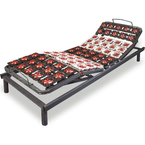 Sampur – Sommier électrique de relaxation 80 x 200 cm – Aluminium laqué – Plots multidirectionnels – Système 5 zones de soutien (1/4)