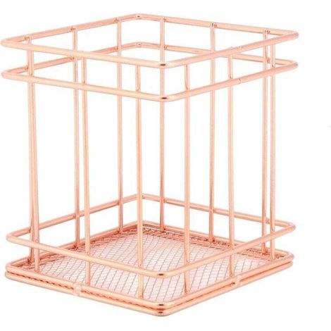 Panier de rangement en fer or rose (S-rectangulaire)-Fei Yu (1/4)